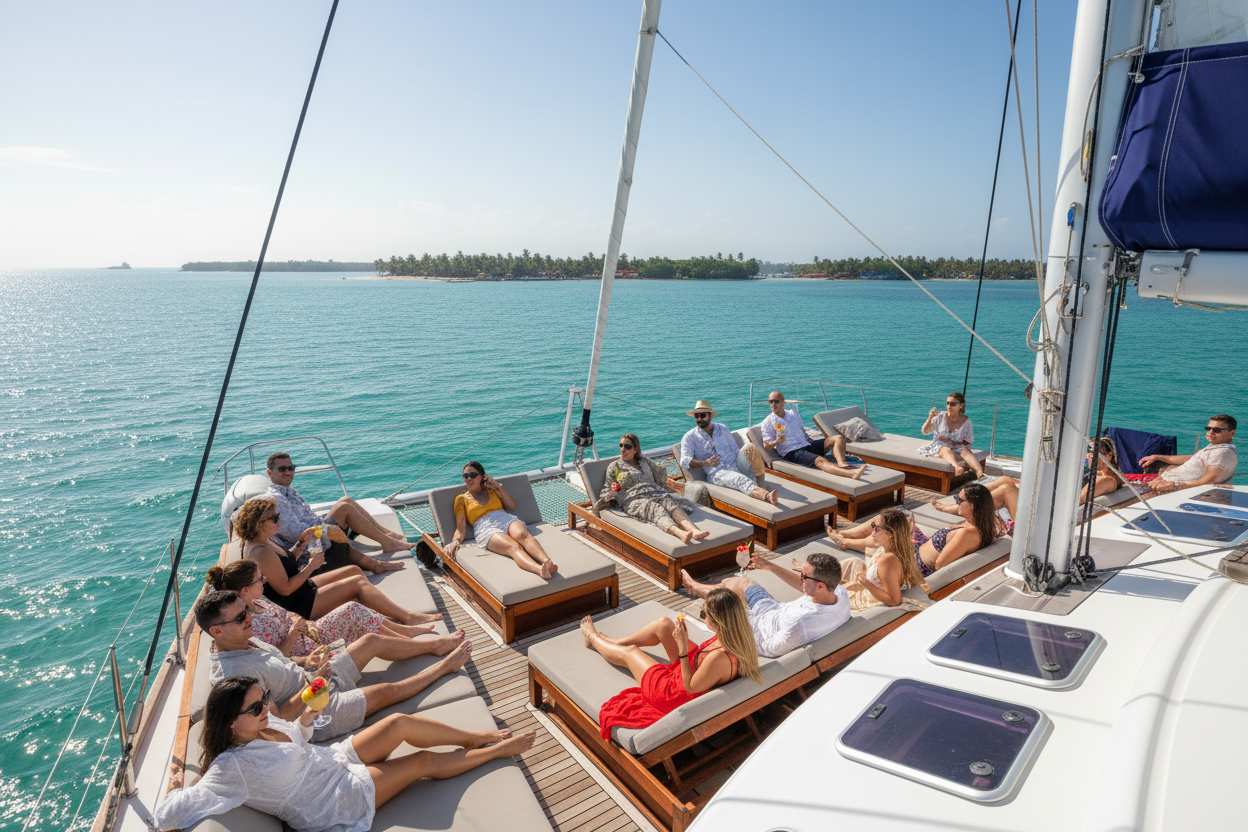 Catamarán tour Cartagena Caribe Colombia