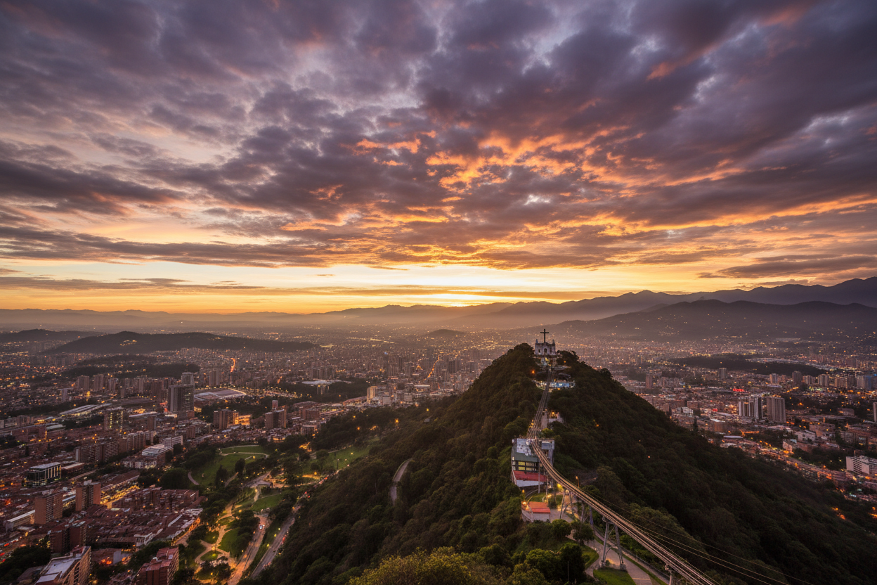 Bogotá Monserrate vista panorámica Colombia